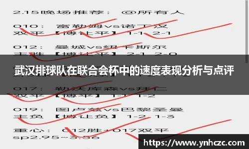 武汉排球队在联合会杯中的速度表现分析与点评
